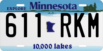 MN license plate 611RKM