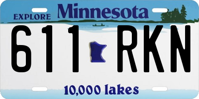 MN license plate 611RKN