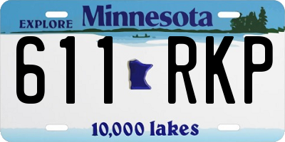 MN license plate 611RKP
