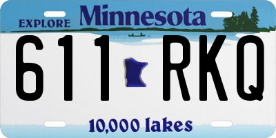 MN license plate 611RKQ
