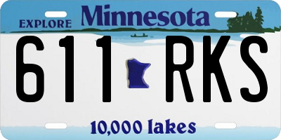 MN license plate 611RKS
