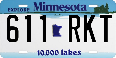MN license plate 611RKT
