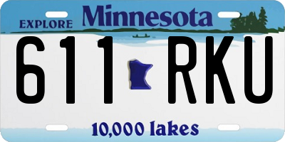 MN license plate 611RKU