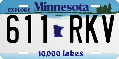 MN license plate 611RKV