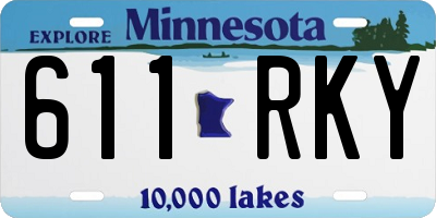 MN license plate 611RKY