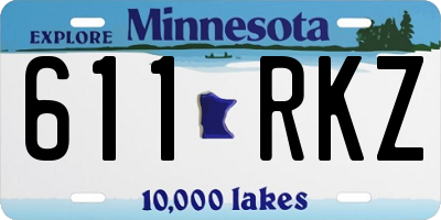 MN license plate 611RKZ