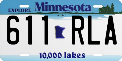 MN license plate 611RLA