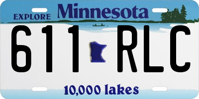 MN license plate 611RLC