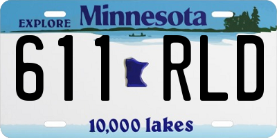 MN license plate 611RLD