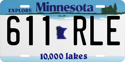 MN license plate 611RLE