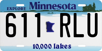 MN license plate 611RLU
