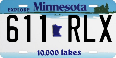 MN license plate 611RLX