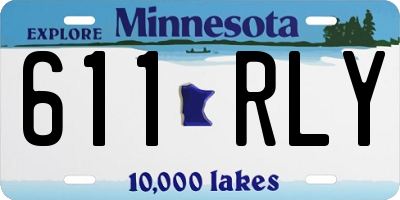 MN license plate 611RLY