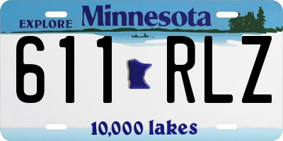 MN license plate 611RLZ