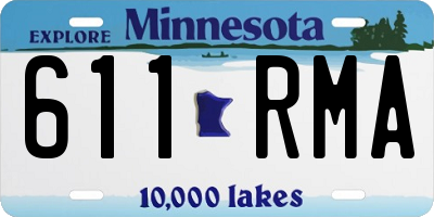 MN license plate 611RMA