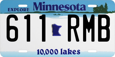 MN license plate 611RMB