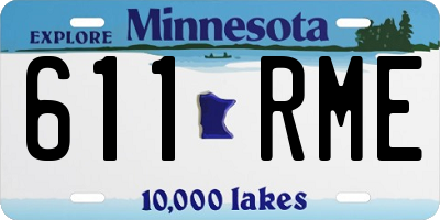 MN license plate 611RME