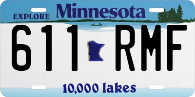 MN license plate 611RMF