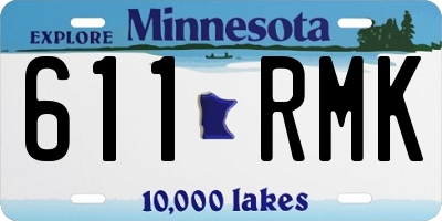 MN license plate 611RMK