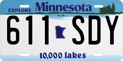 MN license plate 611SDY