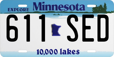 MN license plate 611SED