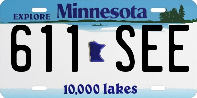 MN license plate 611SEE