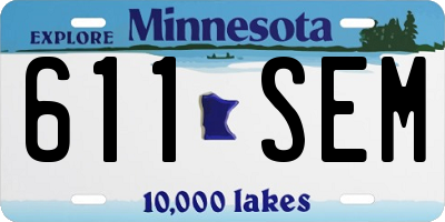 MN license plate 611SEM