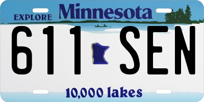 MN license plate 611SEN