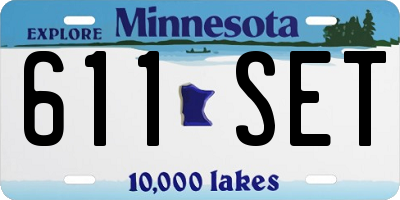 MN license plate 611SET