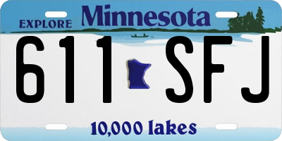MN license plate 611SFJ