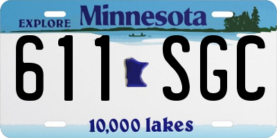 MN license plate 611SGC