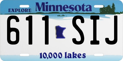 MN license plate 611SIJ