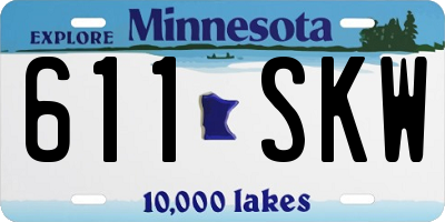 MN license plate 611SKW
