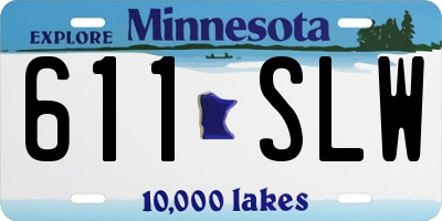 MN license plate 611SLW