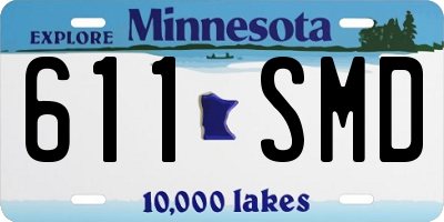 MN license plate 611SMD