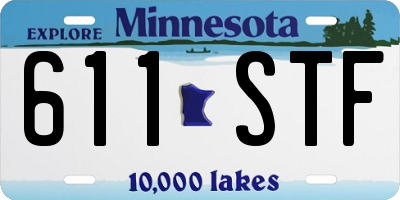 MN license plate 611STF