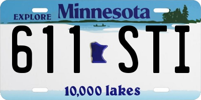 MN license plate 611STI