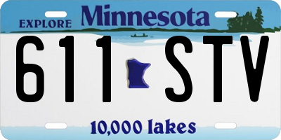 MN license plate 611STV