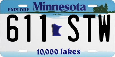 MN license plate 611STW