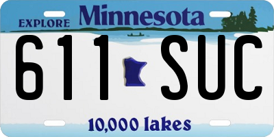 MN license plate 611SUC