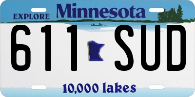 MN license plate 611SUD