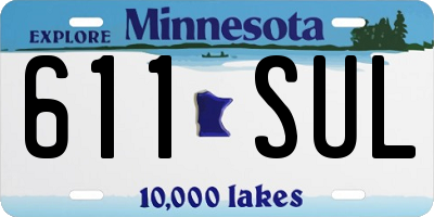 MN license plate 611SUL