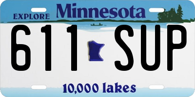MN license plate 611SUP