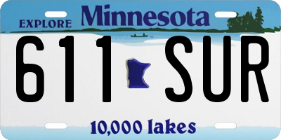 MN license plate 611SUR
