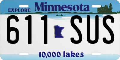 MN license plate 611SUS