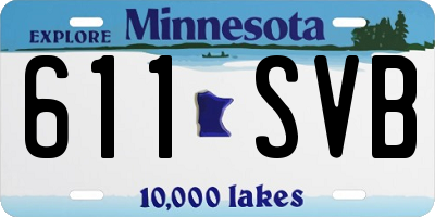 MN license plate 611SVB