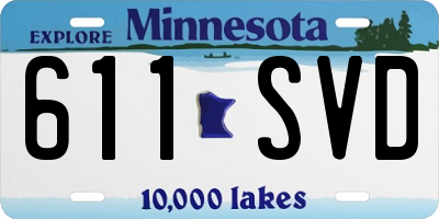 MN license plate 611SVD