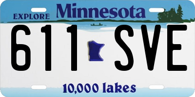 MN license plate 611SVE