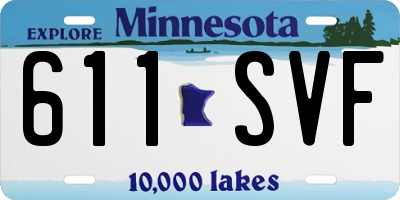 MN license plate 611SVF