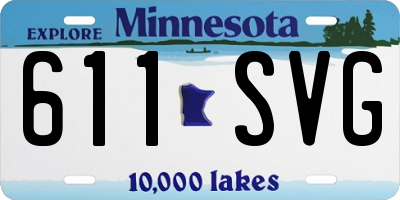 MN license plate 611SVG